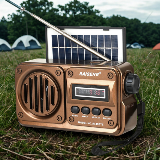 RAISENG Solar Bluetooth Speaker & Emergency Radio (AM/FM/SW)