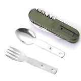 7 In 1 Camping Picnic Cutlery Knife - Stainless Steel