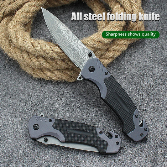 22cm Folding Utility Knife | Stainless Steel for Camping & Hiking