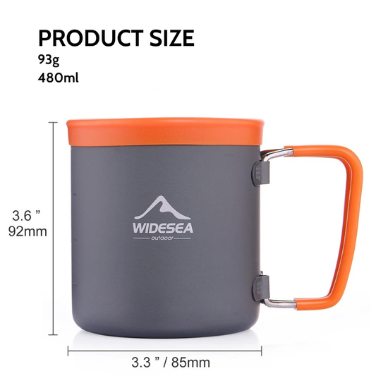 Widesea 300ml Aluminum Camping Cup | Lightweight Hiking Mug