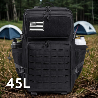 45L Laser Cut Tactical Backpack | 3-Day Assault Pack with Bottle Holders
