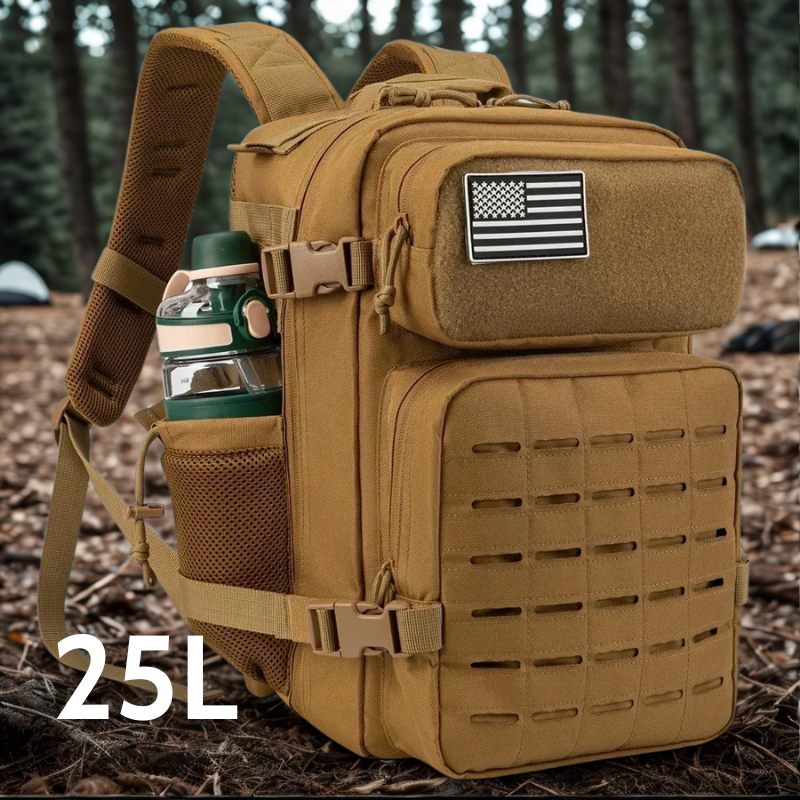 45L Laser Cut Tactical Backpack | 3-Day Assault Pack with Bottle Holders