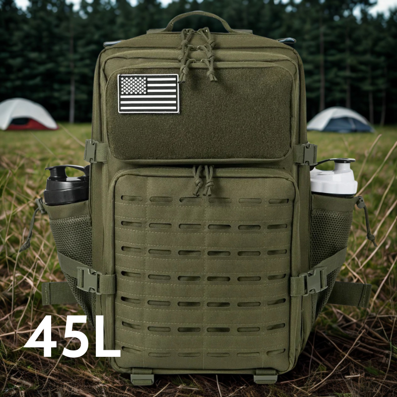 45L Laser Cut Tactical Backpack | 3-Day Assault Pack with Bottle Holders