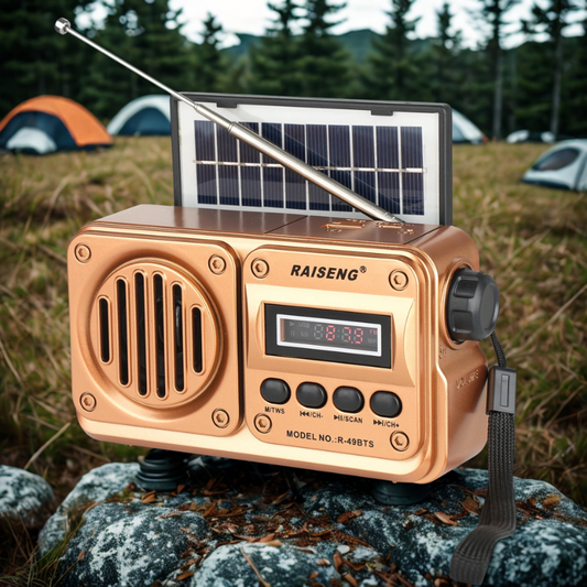 RAISENG Solar Bluetooth Speaker & Emergency Radio (AM/FM/SW)