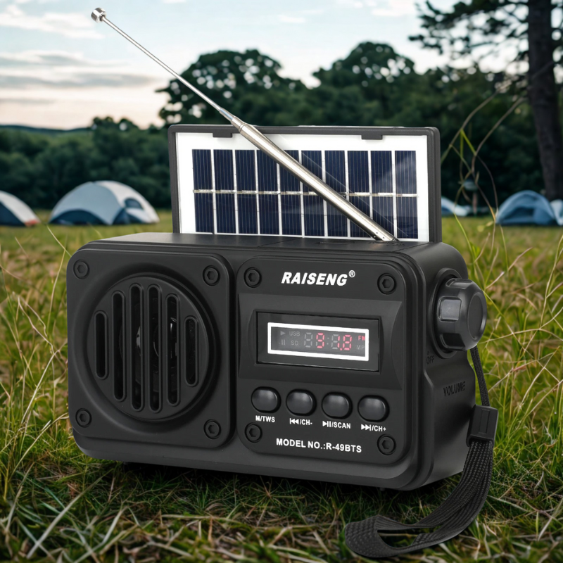 RAISENG Solar Bluetooth Speaker & Emergency Radio (AM/FM/SW)