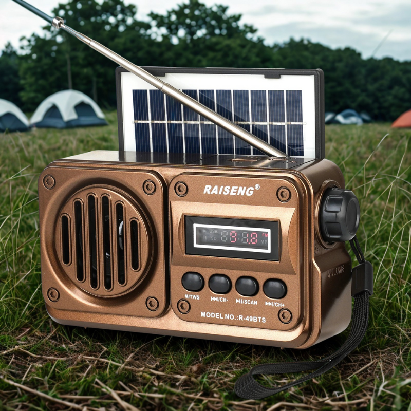 RAISENG Solar Bluetooth Speaker & Emergency Radio (AM/FM/SW)