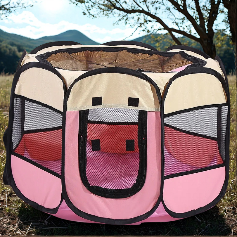 Portable Pop-Up Pet Playpen | Safe Outdoor Enclosure for Camping