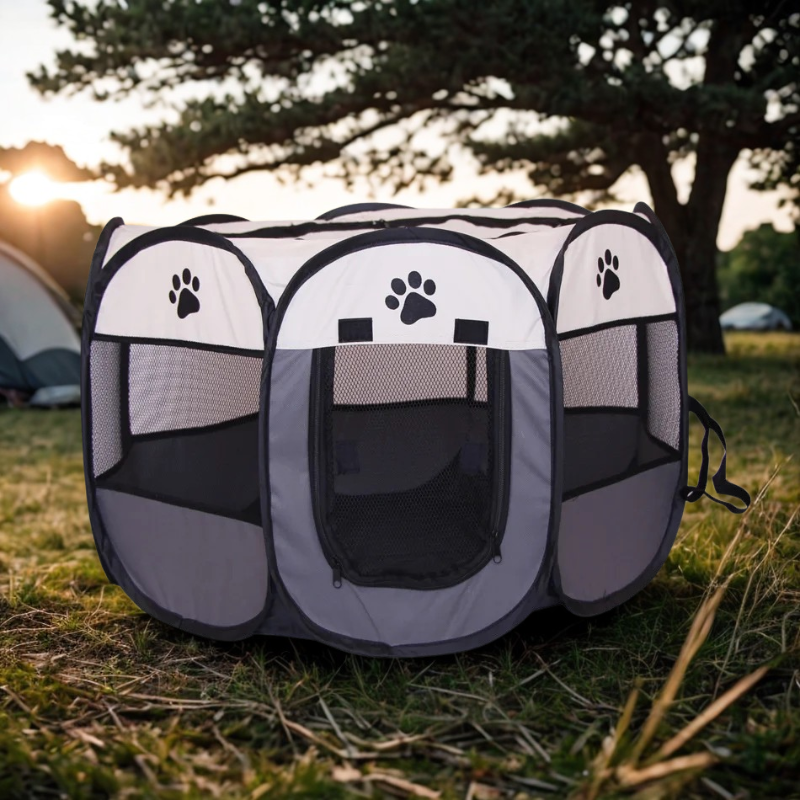 Portable Pop-Up Pet Playpen | Safe Outdoor Enclosure for Camping