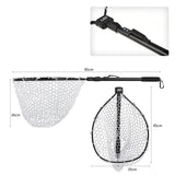 Aluminum Folding Fishing Net - Black