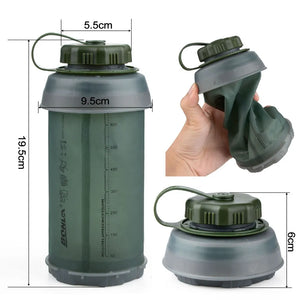 Botella de agua plegable portátil para exteriores - 750 ml