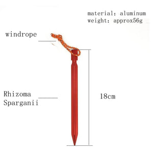 4Pcs Outdoor Tent Nails - Aluminum Alloy Stake