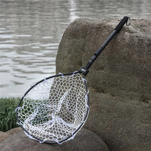 Aluminum Folding Fishing Net - Black