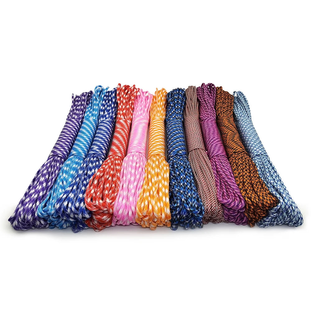 4 Size Dia.4mm 7 stand Cores Paracord for Survival Parachute Cord Lanyard Camping Climbing Camping Rope Hiking Clothesline