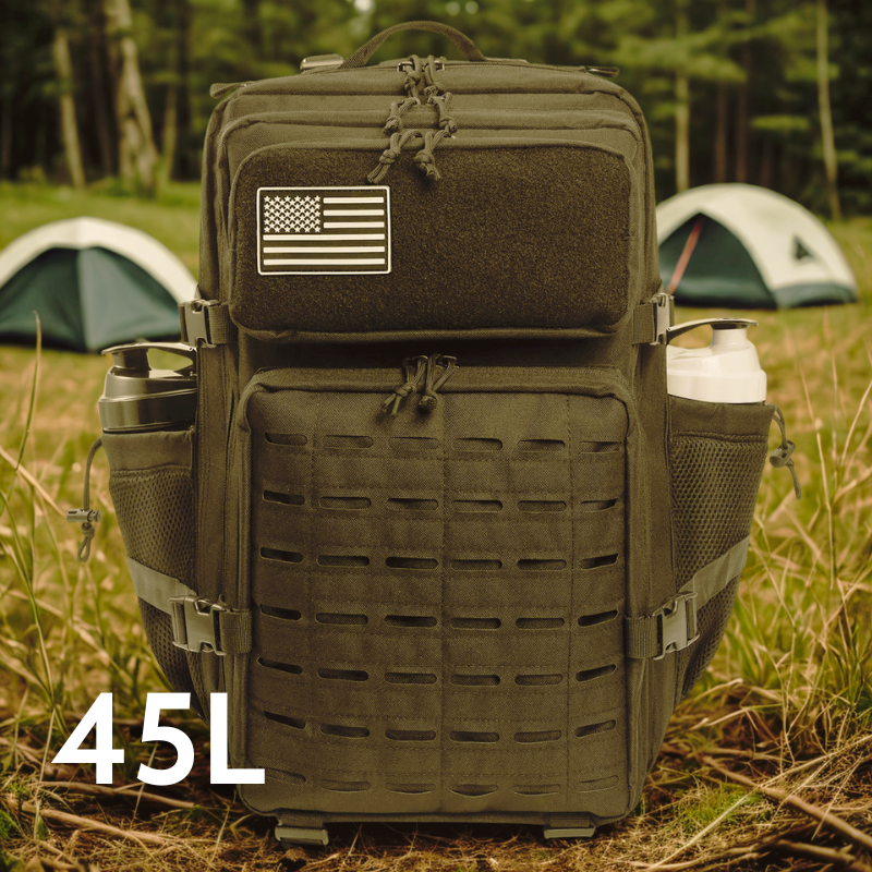 45L Laser Cut Tactical Backpack | 3-Day Assault Pack with Bottle Holders