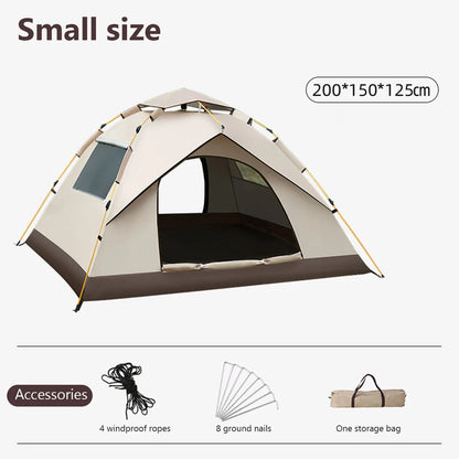 3-4 Person Quick-Open Pop-Up Tent | Durable 600D, Weather-Resistant