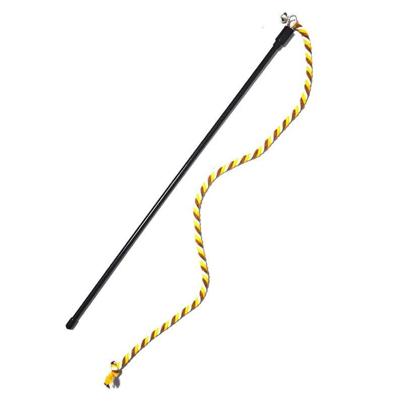 Interactive Cats Toys – Long Satin Ribbon Cat Teaser Rod