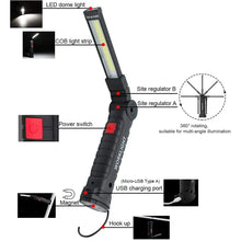 Lámpara de camping portátil plegable, recargable por USB