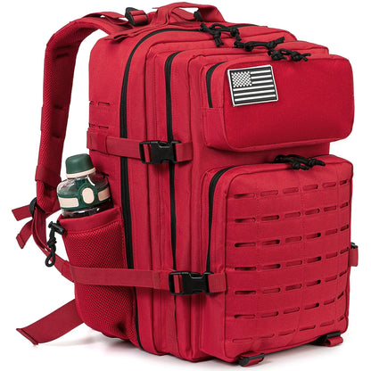25L/45L Tactical Backpack Outdoor for Women/men Laser Cut Molle Hiking 3Day pack School Bag Gym Rucksack with Dual Cup Holder