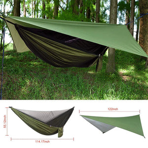 Camping Hammock - Rain Tarp and Mosquito Net