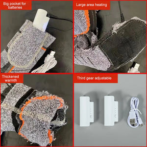 Electric Thermal Socks 3.7v Battery Foot Warm Socks Elastic Comfortable 3 Modes Adjustable for Fishing Camping for Hiking Skiing