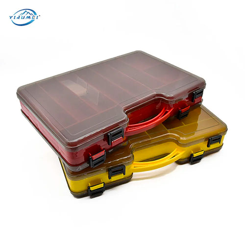 Double Sided Fishing Tackle Box - 18 pockets