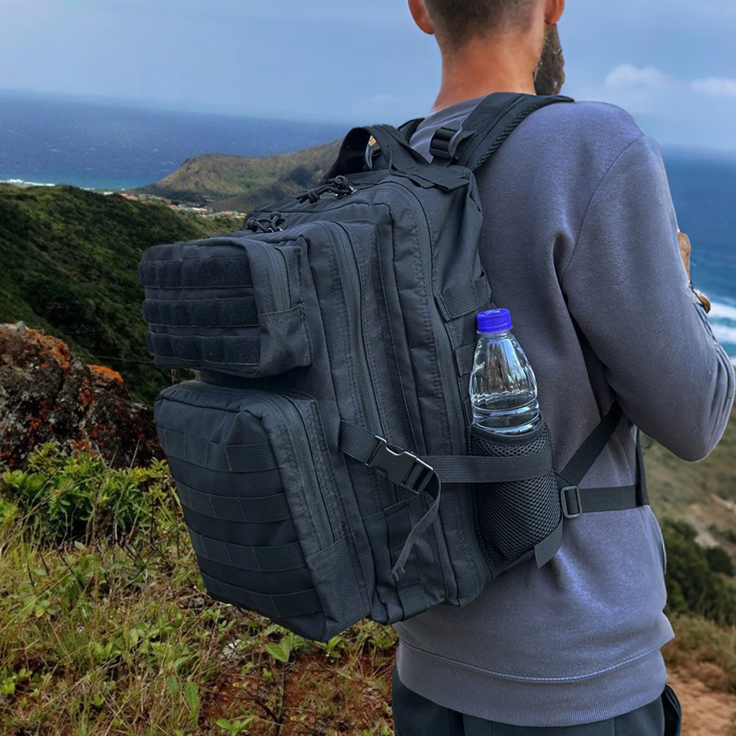 SYZM 35L/50L Tactical Backpack Outdoor Nylon Backpack Molle Knapsack Sport Hunting Fishing Rucksack Trekking Bag