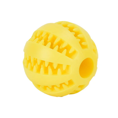 Durable Rubber Dog Toy Ball – Cleans Teeth, Reduces Boredom & Holds Treats