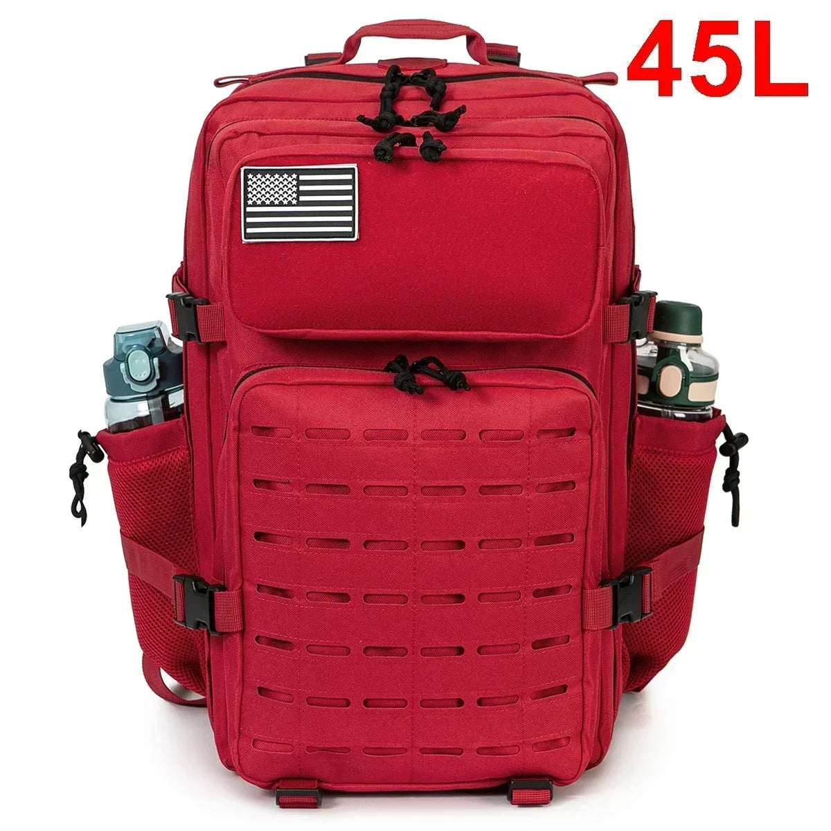 25L/45L Tactical Backpack Outdoor for Women/men Laser Cut Molle Hiking 3Day pack School Bag Gym Rucksack with Dual Cup Holder