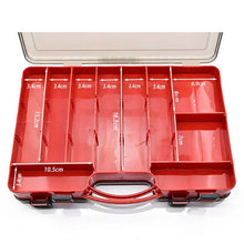 Double Sided Fishing Tackle Box - 18 pockets