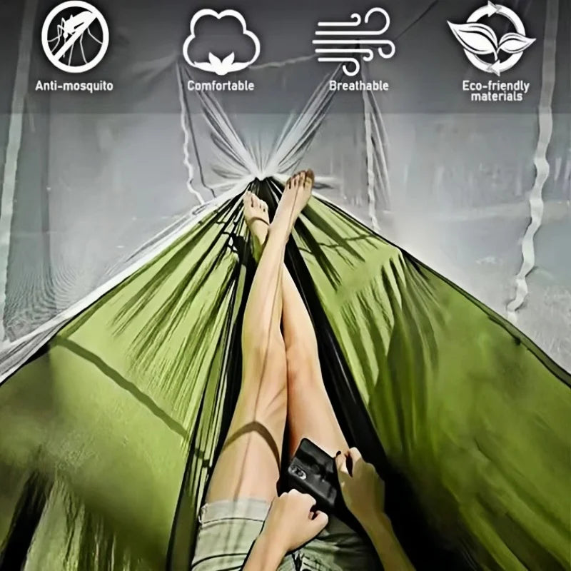 Camping hammock Super elastic fast opening hammock suitable for camping hammock outdoor furniture garden leisure hammock