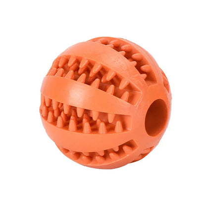 Durable Rubber Dog Toy Ball – Cleans Teeth, Reduces Boredom & Holds Treats