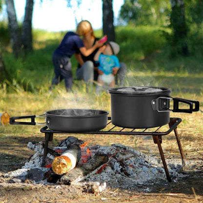 Outdoor Pot and Kettle Set Camping Water Boiling Equipment Portable Cooking Utensils for Hiking Picnic and Backpacking Convenien