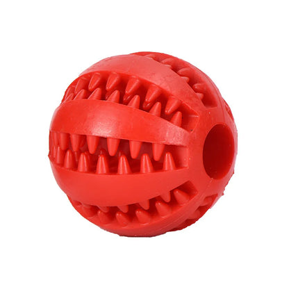 Durable Rubber Dog Toy Ball – Cleans Teeth, Reduces Boredom & Holds Treats