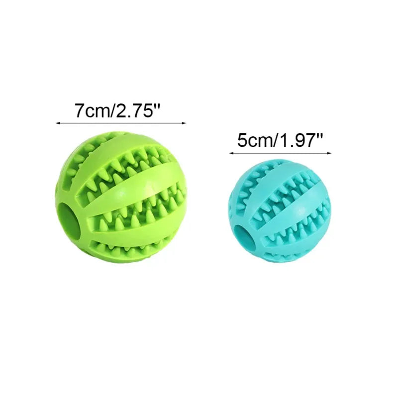Durable Rubber Dog Toy Ball – Cleans Teeth, Reduces Boredom & Holds Treats