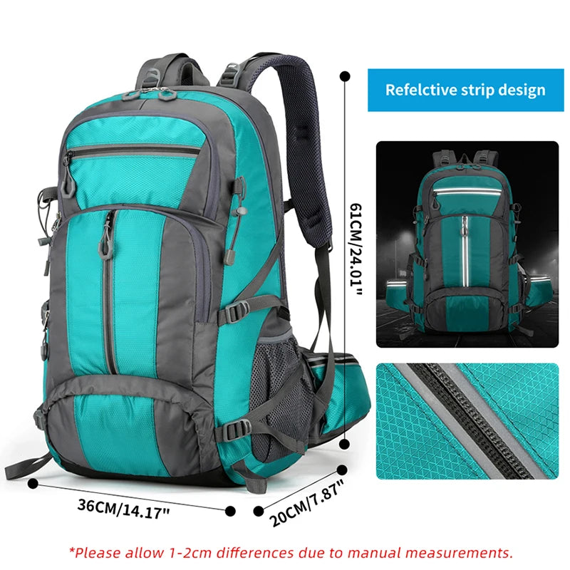 50L Adventure Backpack with Dedicated Shoe Compartment