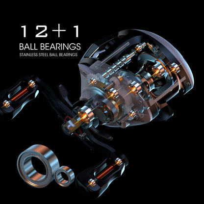 12+1 Ball Bearings Baitcasting Reel Fishing Fly High Speed Fishing Reel with  Brake System Fishing wheel