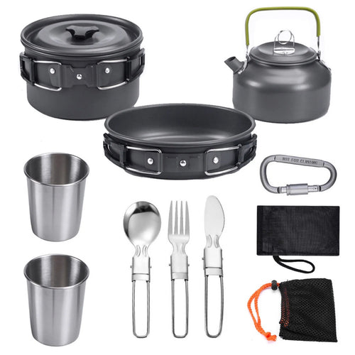 Kit de cocina para acampar: varios juegos