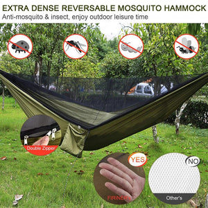 Camping Hammock - Rain Tarp and Mosquito Net