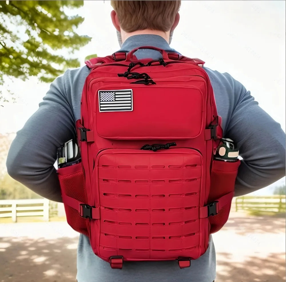 25L/45L Tactical Backpack Outdoor for Women/men Laser Cut Molle Hiking 3Day pack School Bag Gym Rucksack with Dual Cup Holder