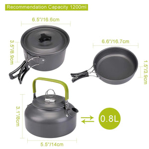 Kit de cocina para acampar: varios juegos