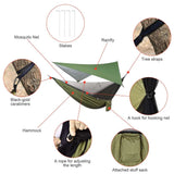 Camping Hammock - Rain Tarp and Mosquito Net