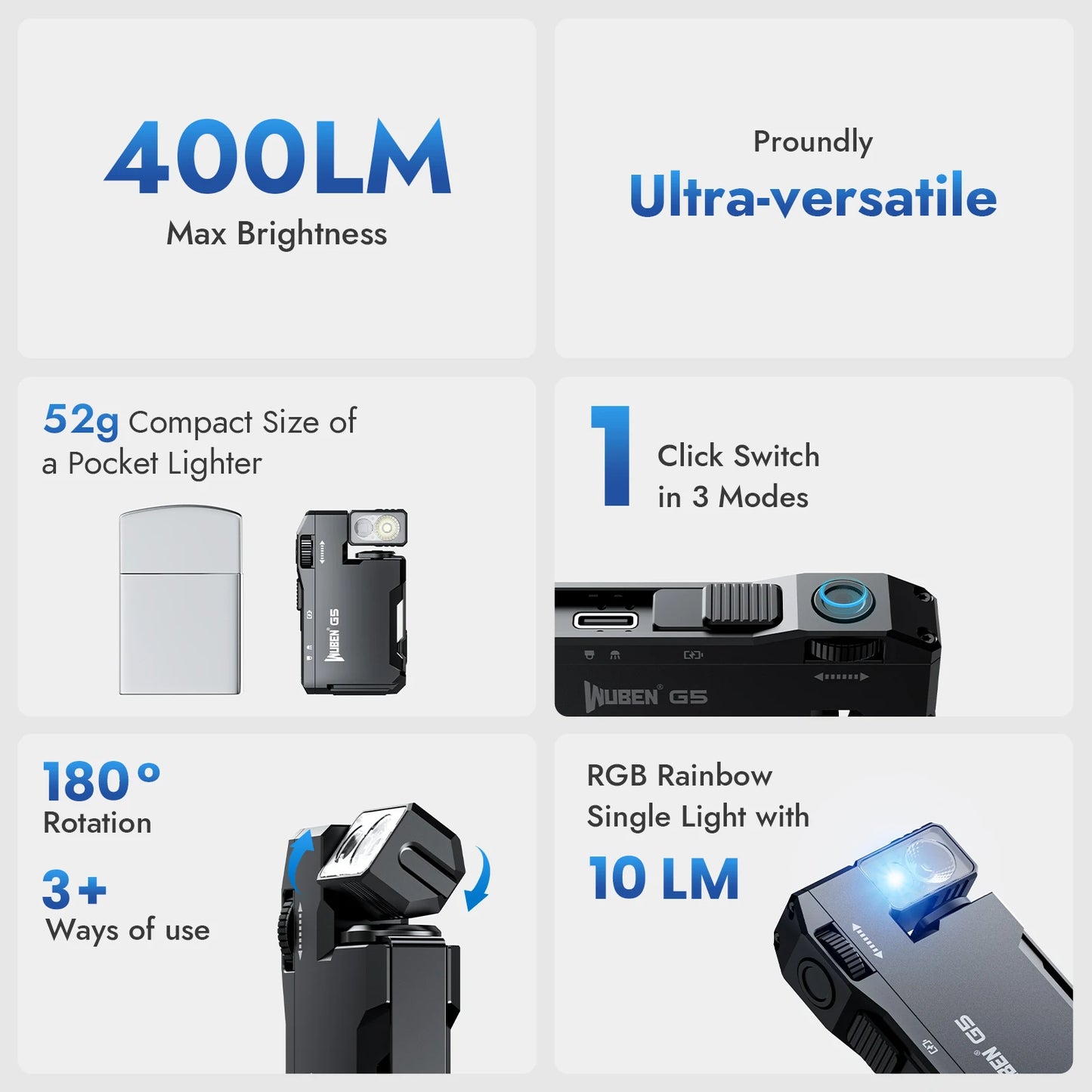 WUBEN G5 Aluminum Pocket Flashlight