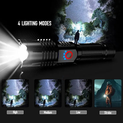 High-Power 3800 Lumen LED Flashlight for Camping