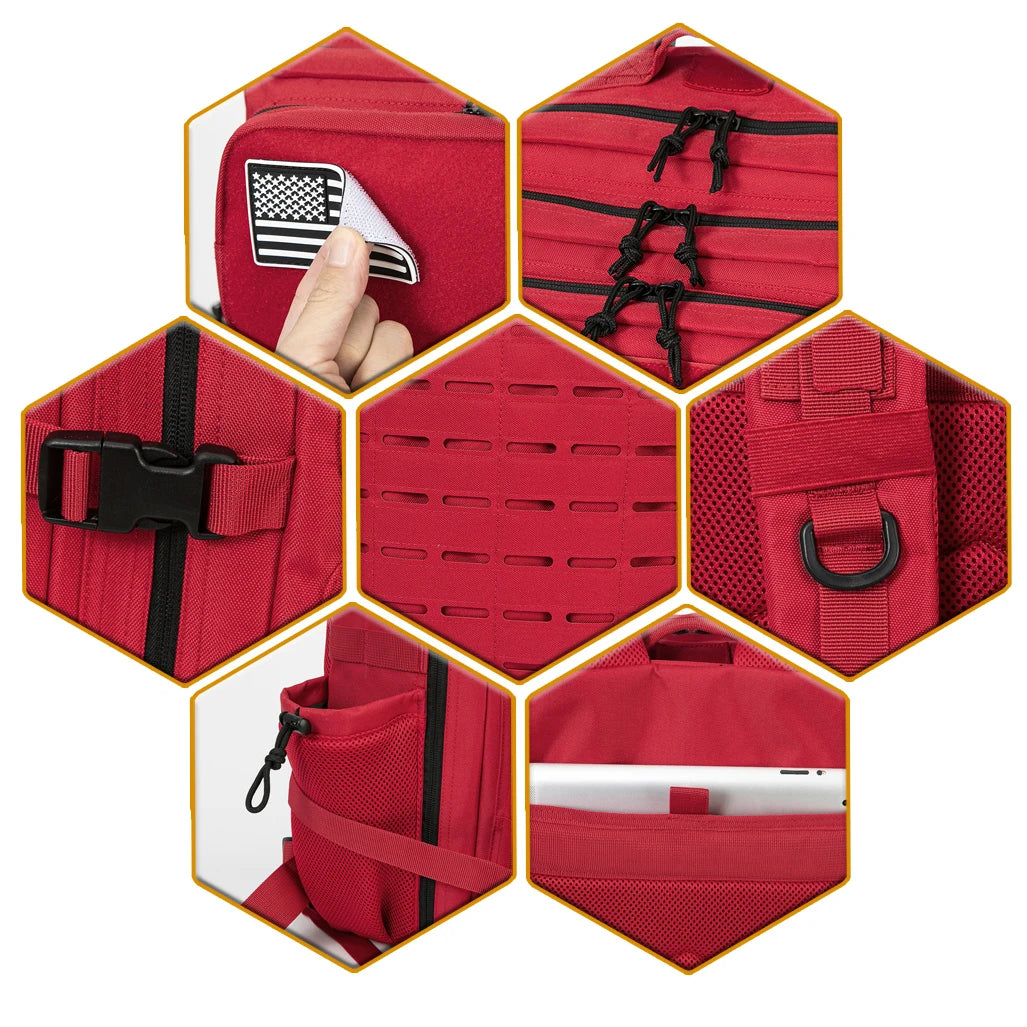 25L/45L Tactical Backpack Outdoor for Women/men Laser Cut Molle Hiking 3Day pack School Bag Gym Rucksack with Dual Cup Holder