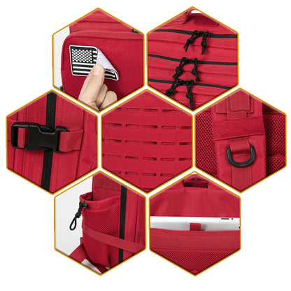 25L/45L Tactical Backpack Outdoor for Women/men Laser Cut Molle Hiking 3Day pack School Bag Gym Rucksack with Dual Cup Holder