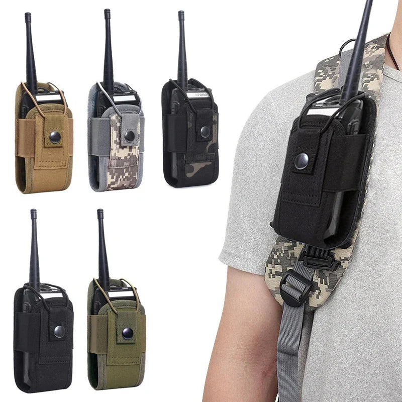 MOLLE Interphone Holster | Tactical Nylon Radio Pouch for Hunting