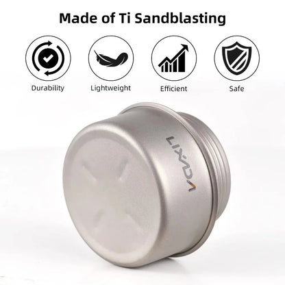 Camping Stove Portable Mini Aluminum Alloy Alcohol Stove with Lid Outdoor Camping Hiking Backpacking Cooking Stove