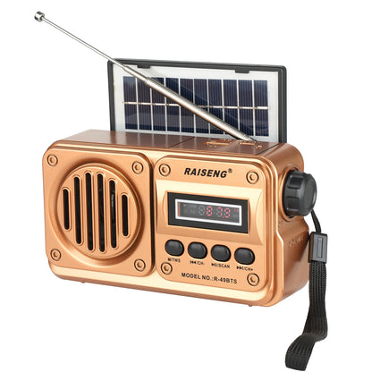 RAISENG Solar Bluetooth Speaker & Emergency Radio (AM/FM/SW)