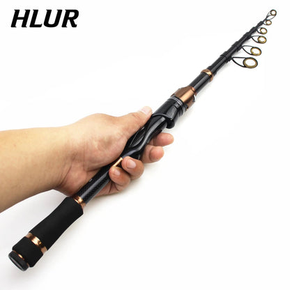 HLUR Telescopic Carbon Fiber Fishing Rod | Ultralight Spinning/Casting