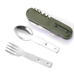 Cuchillo de camping 7 en 1 para picnic, de acero inoxidable